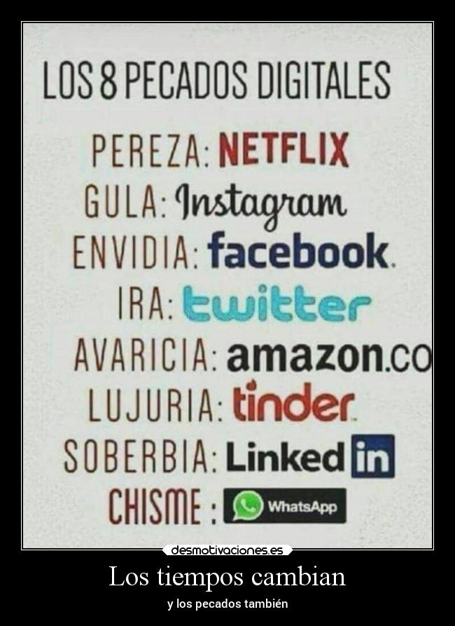 Los tiempos cambian - y los pecados también