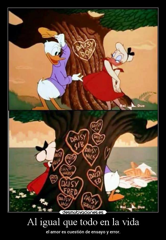 carteles vida amor vida desmolove sanvalentin dibujos disney donald daisy desmotivaciones