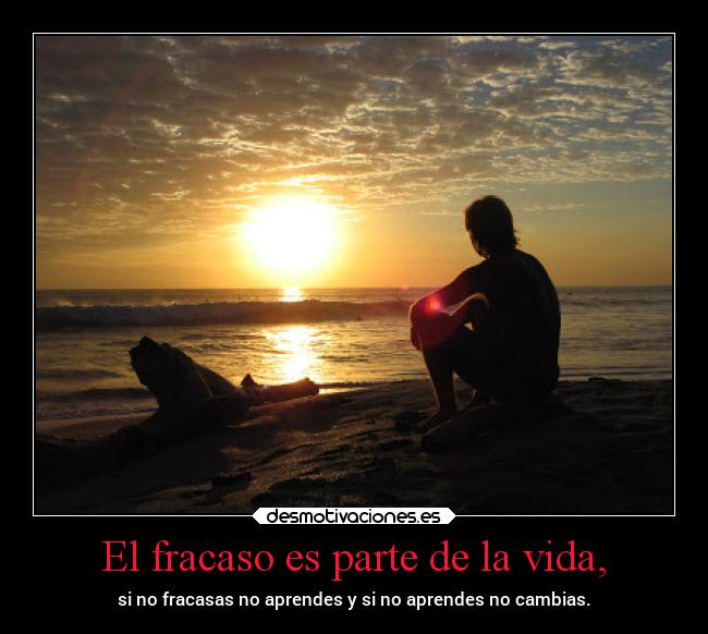 El fracaso es parte de la vida, - 