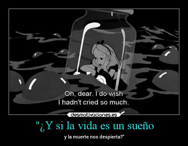 carteles vida vida muerte sueno alicia mimitime disneydark desmotivaciones