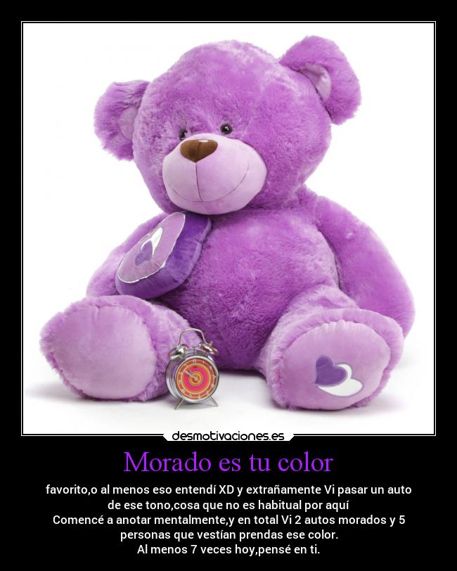 Morado es tu color -