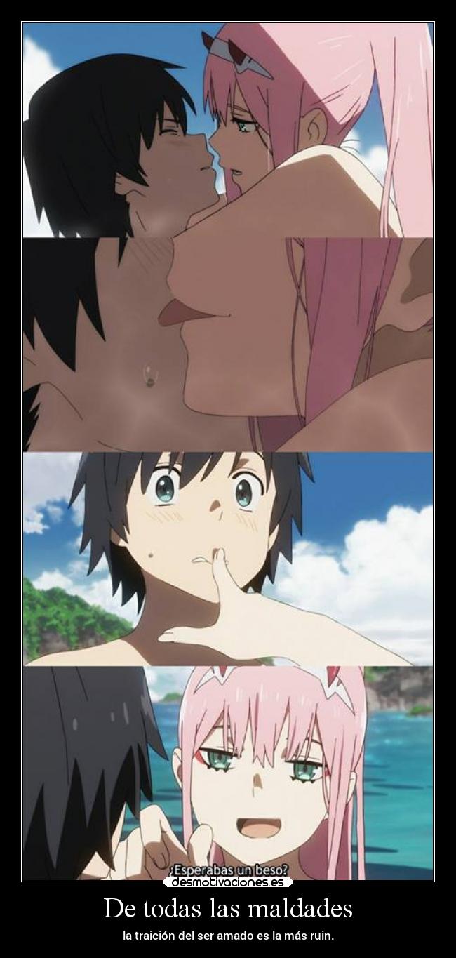 carteles amor desamor anime ruin darlinginthefranxx erosekai desmotivaciones