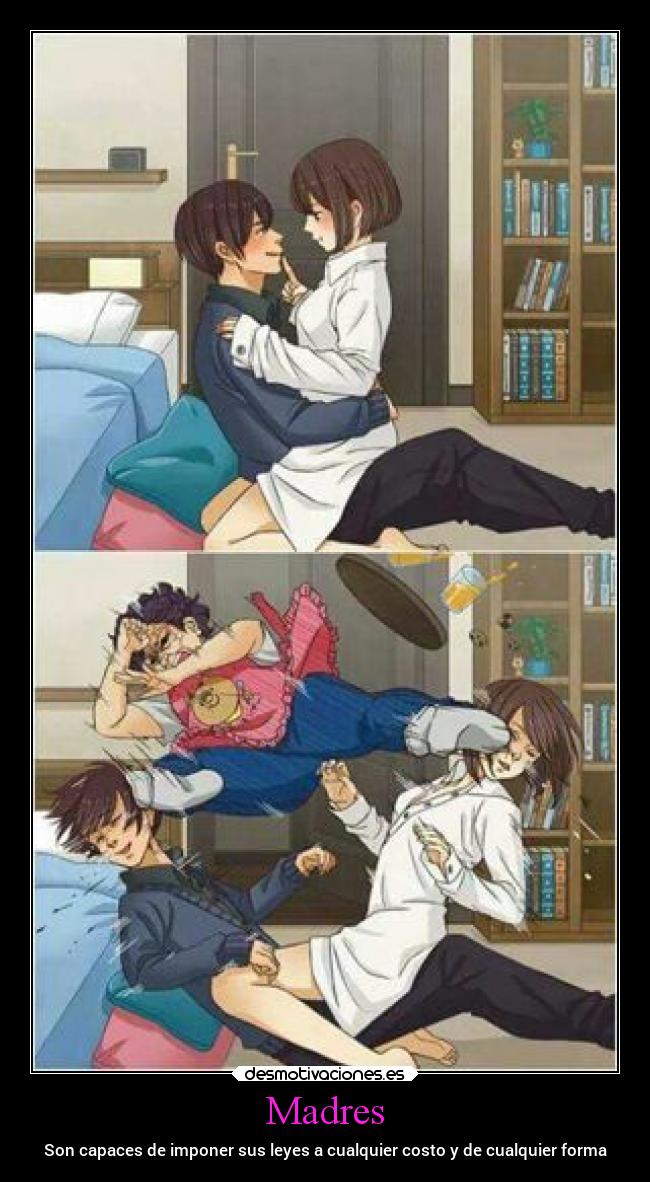 carteles anime madres desmotivaciones
