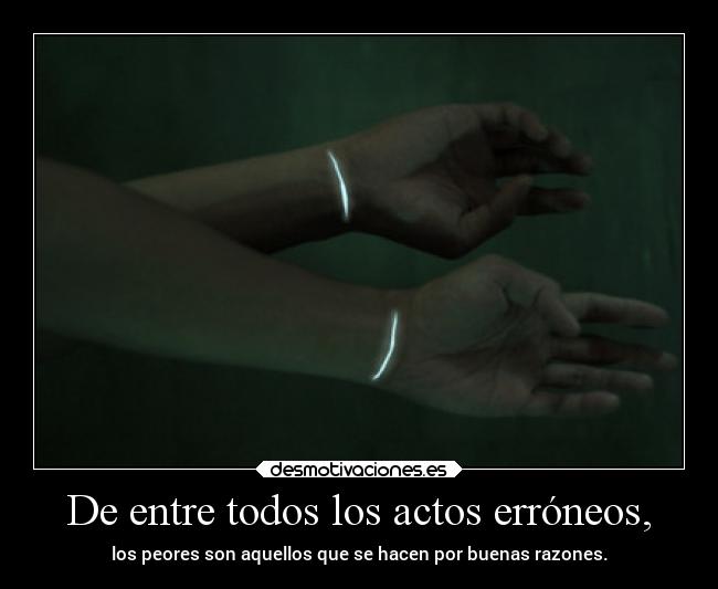 De entre todos los actos erróneos, -