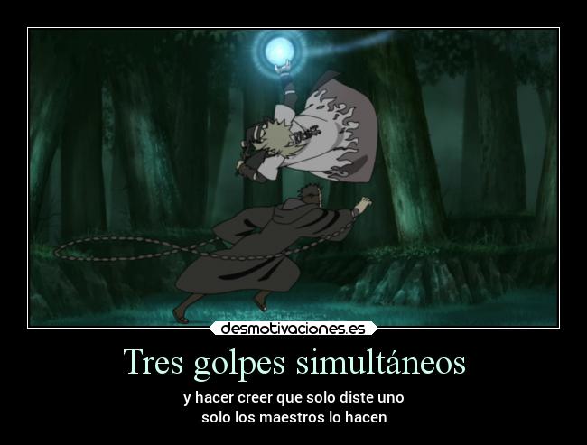 Tres golpes simultáneos -