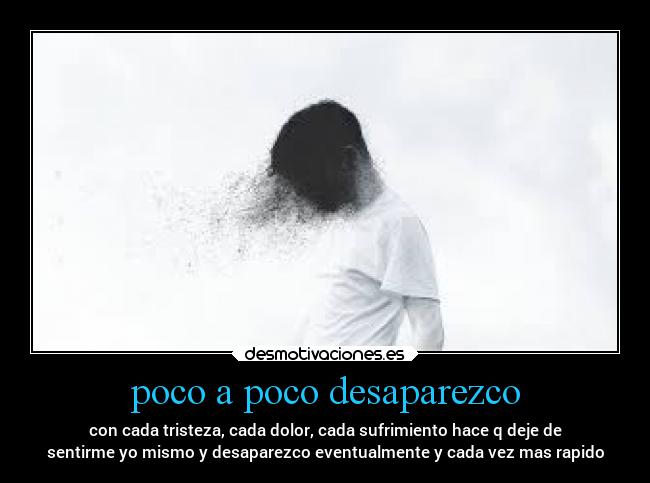 poco a poco desaparezco -