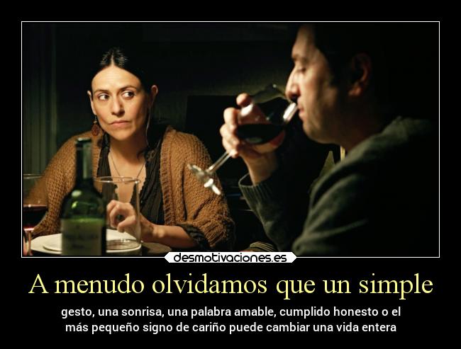 A menudo olvidamos que un simple -