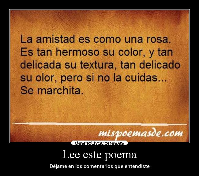 Lee este poema -