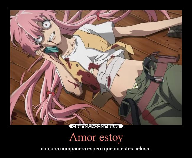 carteles amor amor anime mirai nikki yunogasai sigues leyendo encontraras nombres graciosos elver galarga desmotivaciones