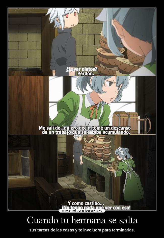 Cuando tu hermana se salta -