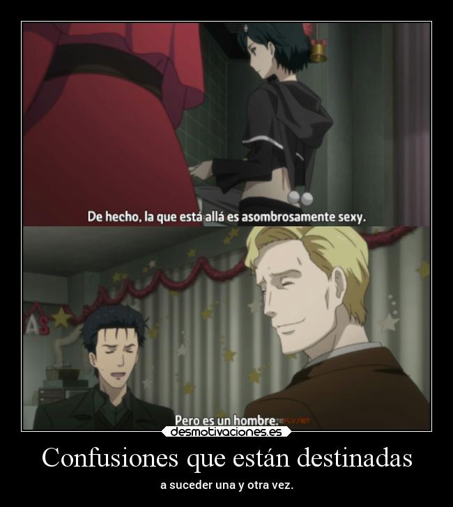 carteles anime humor risa raptorhunters harukaze erosekai steinsgate0 steinsgate rukako okabe desmotivaciones