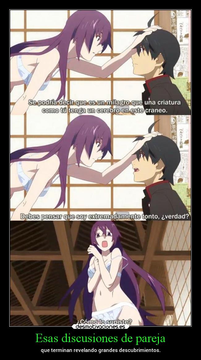 Esas discusiones de pareja - que terminan revelando grandes descubrimientos.