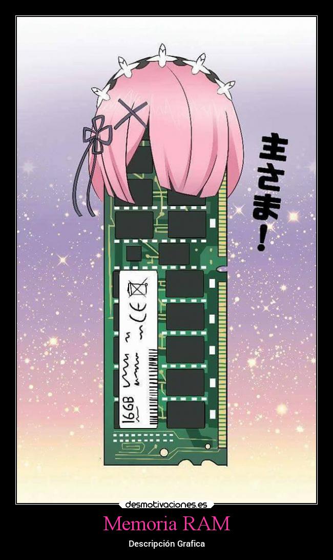carteles anime rezero ram memoria computadora tanookiloco desmotivaciones