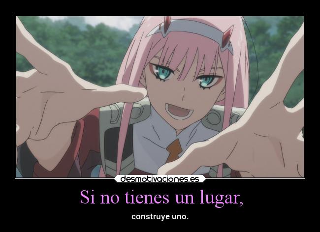 carteles anime twozero darlinginthefranxx desmotivaciones