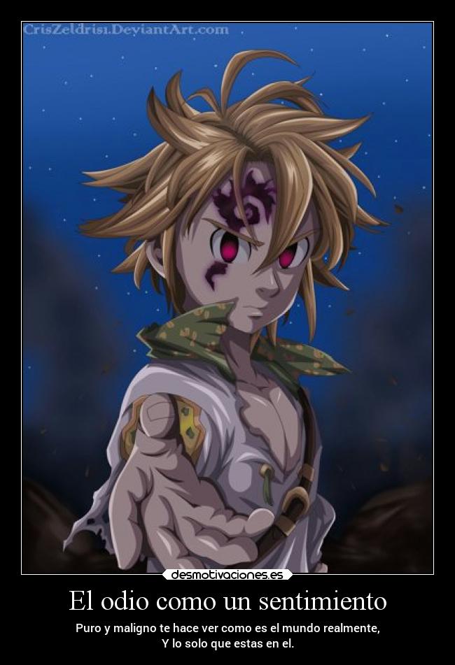 El odio como un sentimiento -