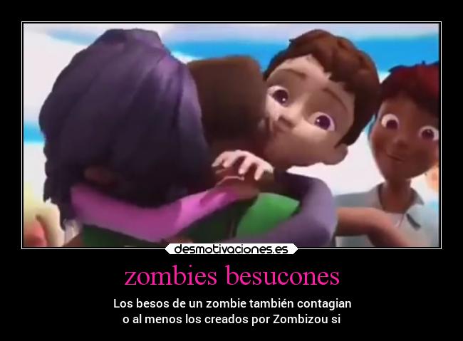 zombies besucones - Los besos de un zombie también contagian
o al menos los creados por Zombizou si
