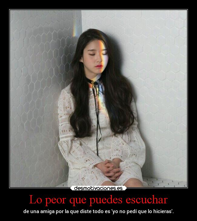 Lo peor que puedes escuchar -