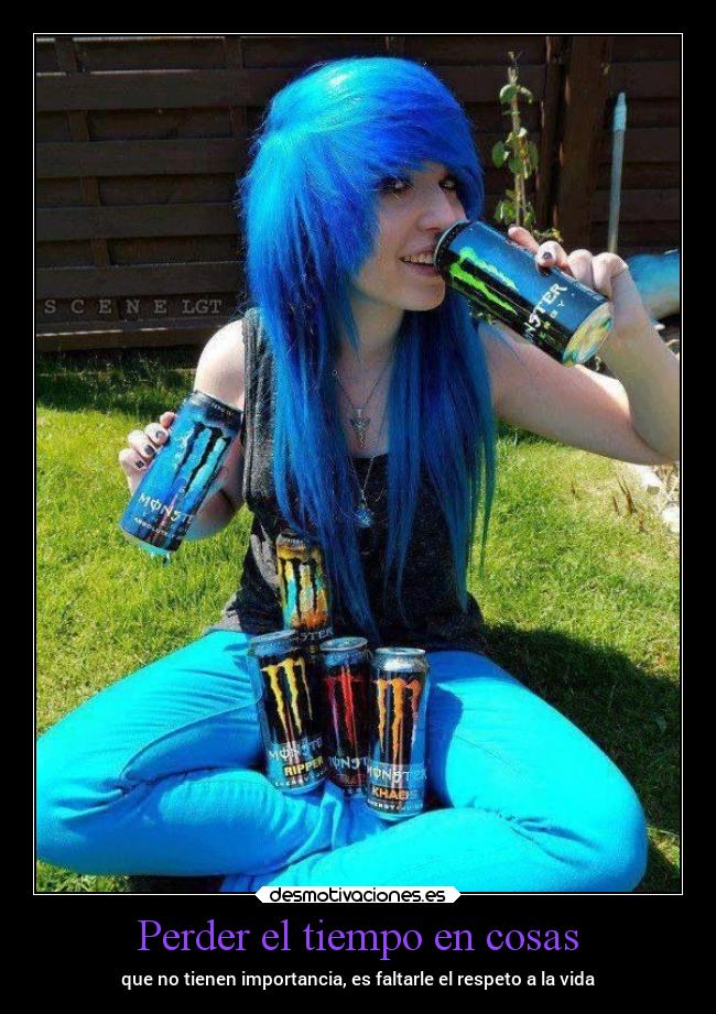 carteles vida monsterenergy drink chicabonita sabores excitantes tardes inolvidables desmotivaciones