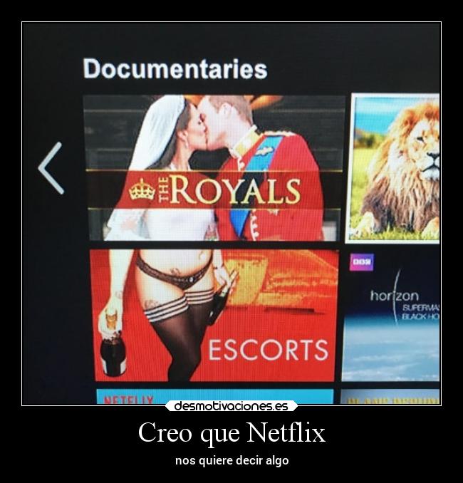 Creo que Netflix - nos quiere decir algo