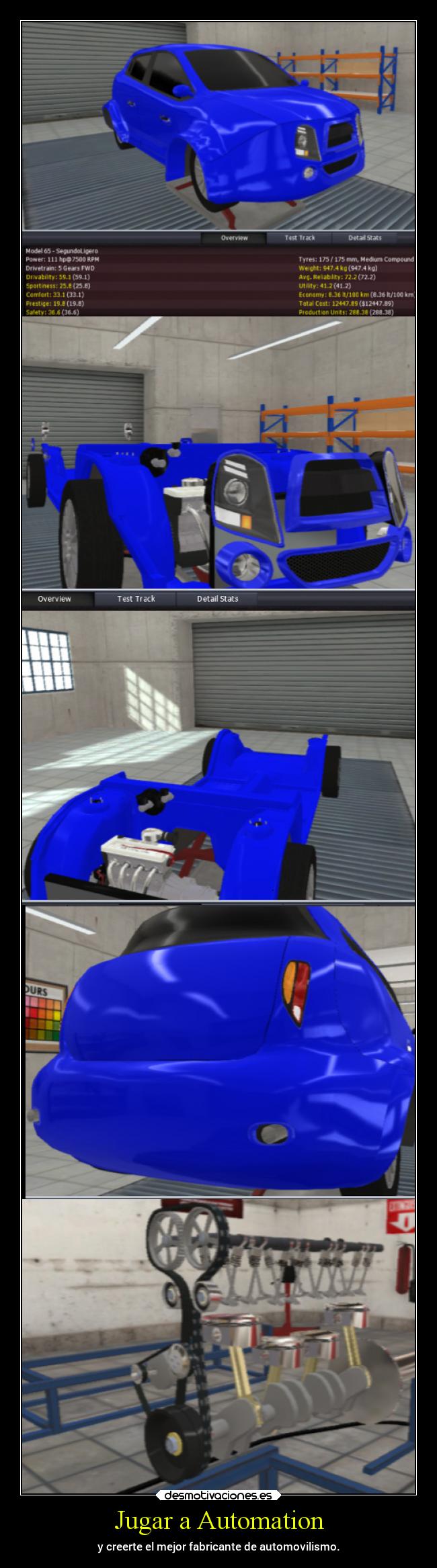 Jugar a Automation - y creerte el mejor fabricante de automovilismo.