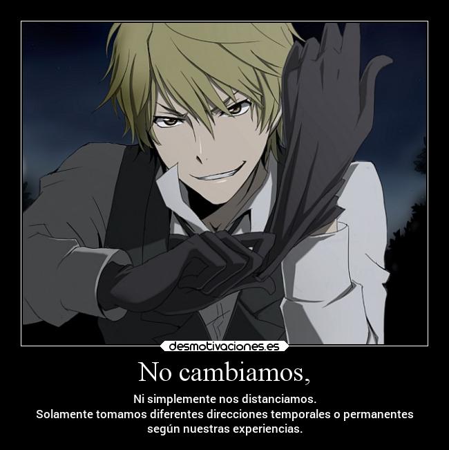 carteles alma anime caracter distancia filosofia pensamientos sentimientos vida direcciones shizuo desmotivaciones