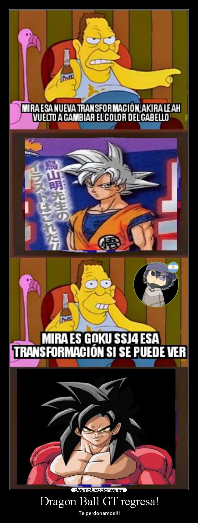 carteles anime dragon ball ssj4 victorvandort desmotivaciones