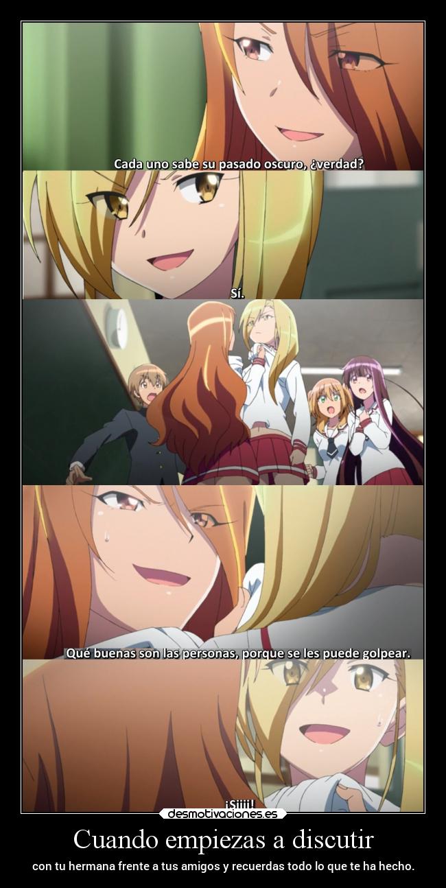 carteles anime empezar discutir hermana raptorhunters venganza recordar hacer erosekai desmotivaciones