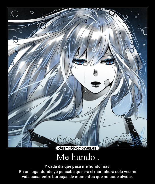 carteles anime tristeza dolor recuerdos lagrimas triste sufrimiento burbujas desmotivaciones