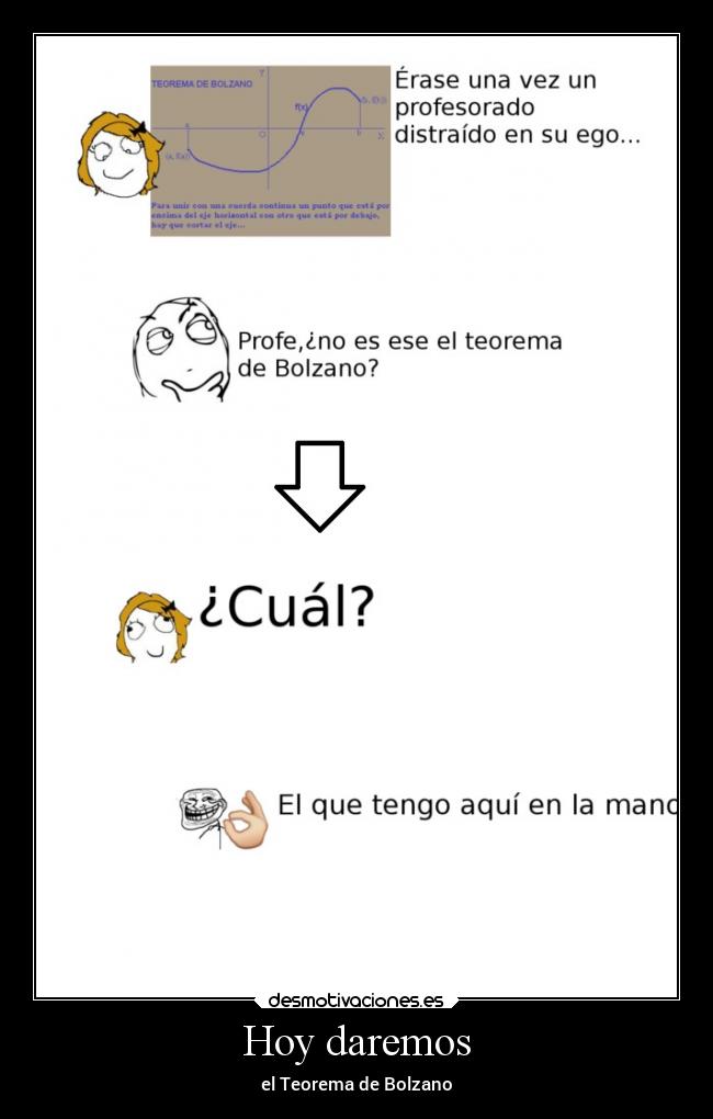 Hoy daremos - el Teorema de Bolzano