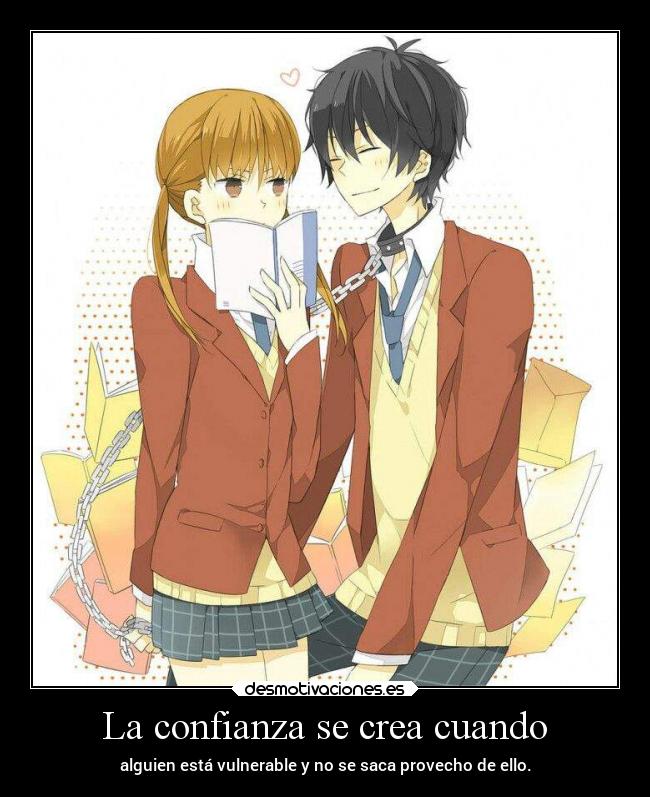 carteles confianza anime confianza frases desmotivaciones