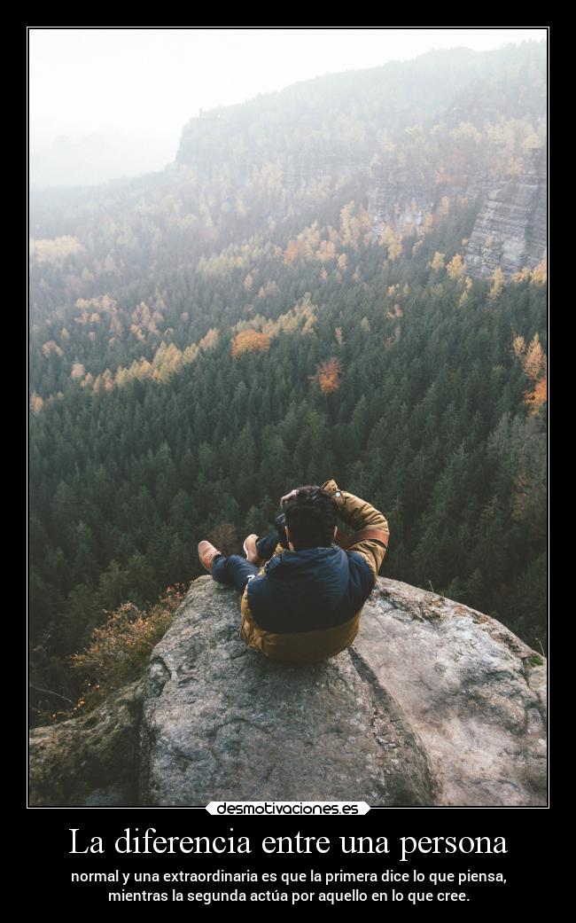 La diferencia entre una persona - 