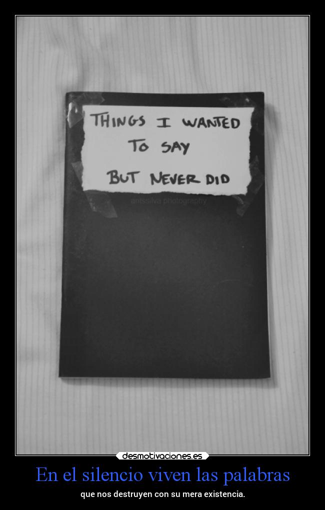 En el silencio viven las palabras -