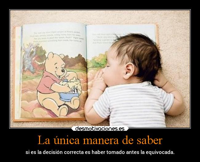 La única manera de saber -