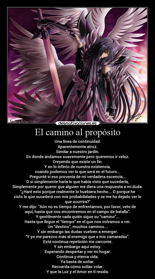 carteles alma anime caracter destino enemigo filosofia literatura pensamientos recuerdos vida camino desmotivaciones
