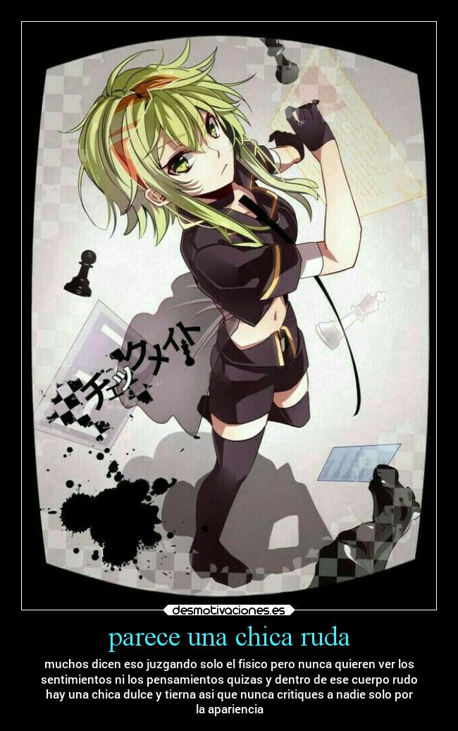 parece una chica ruda -