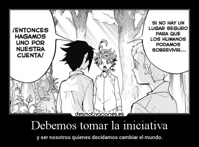 carteles anime vida mundo manga raptorhunters harukaze erosekai thepromisedneverland youkosononeverland emma desmotivaciones