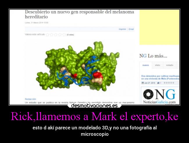 Rick,llamemos a Mark el experto,ke - esto d akí parece un modelado 3D,y no una fotografía al
microscopio