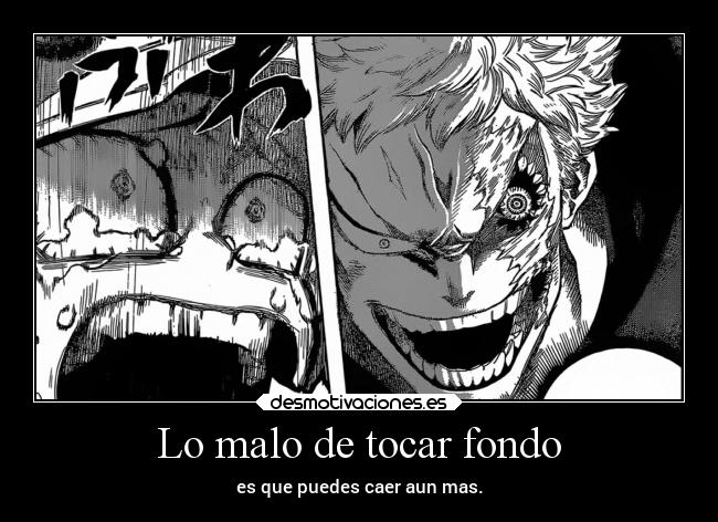 Lo malo de tocar fondo - 