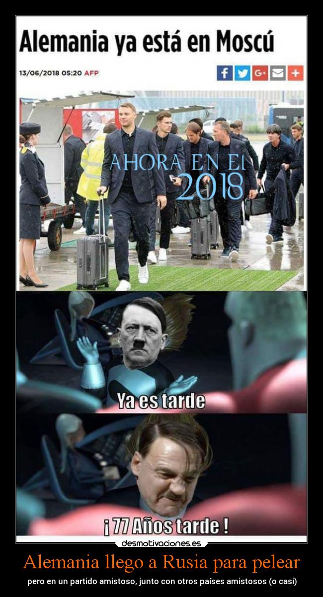 Alemania llego a Rusia para pelear - pero en un partido amistoso, junto con otros países amistosos (o casi)