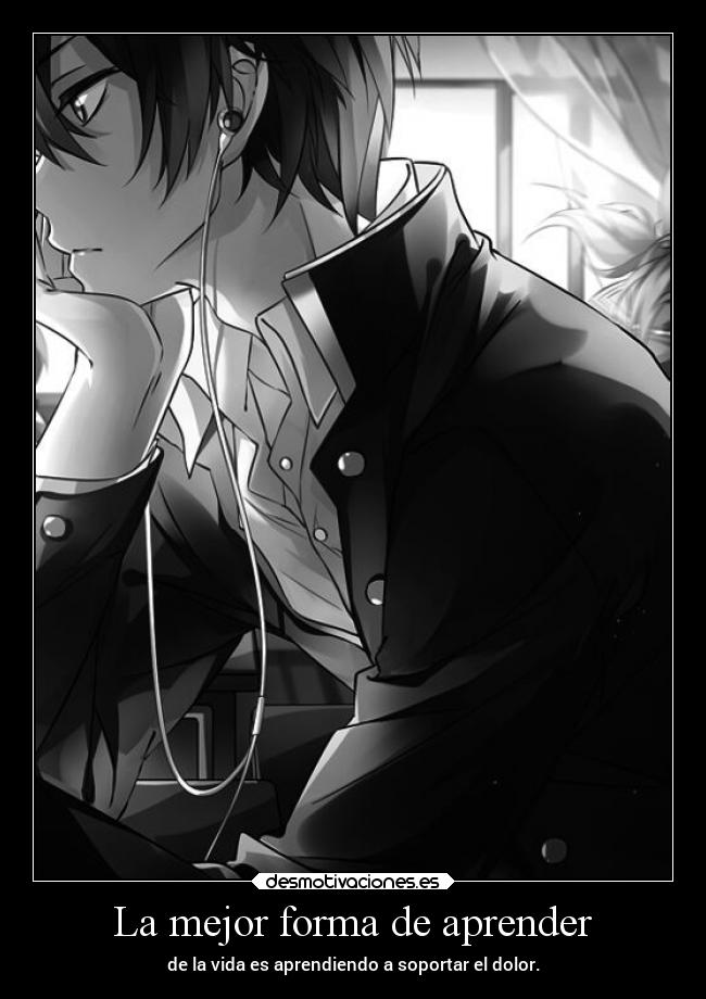 carteles vida anime dolor frases desmotivaciones