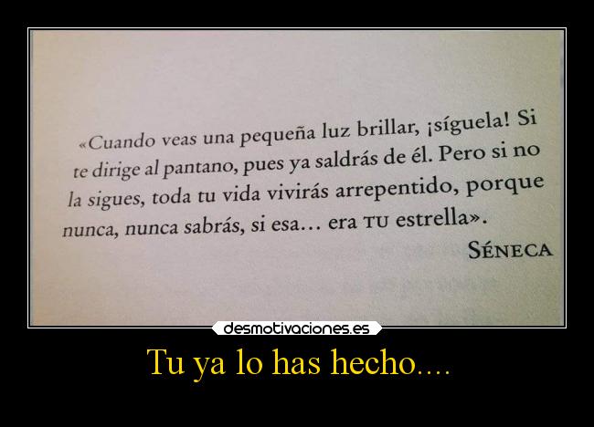 Tu ya lo has hecho.... - 