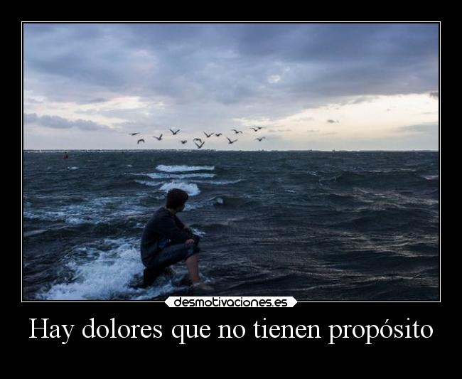 Hay dolores que no tienen propósito -