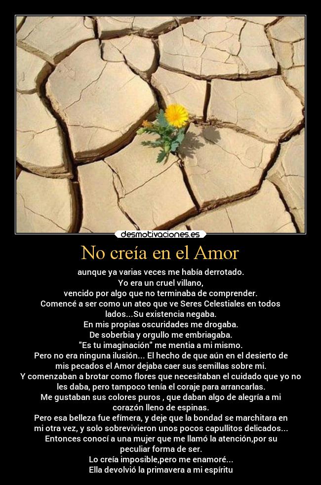 No creía en el Amor -