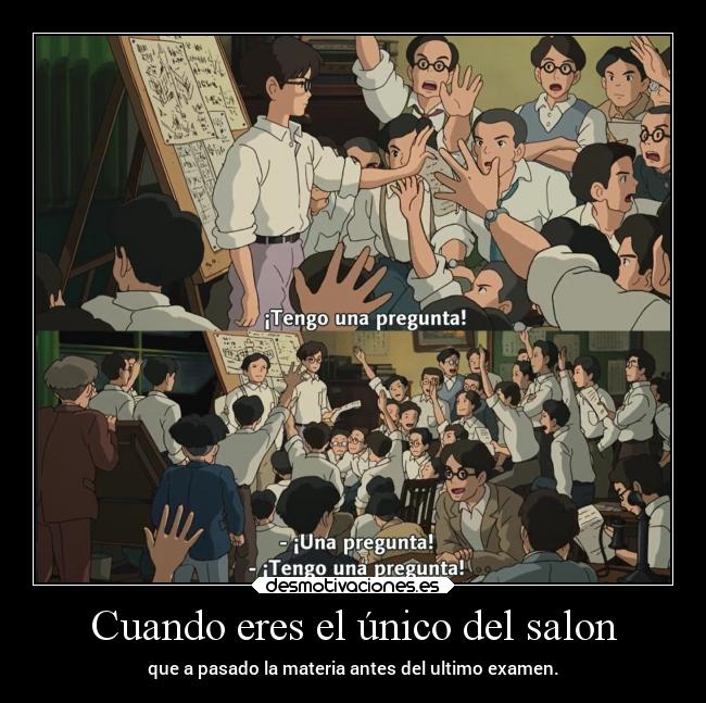 carteles anime salon pasar materia estudiar antes ayudar saber raptorhuters explicar desmotivaciones