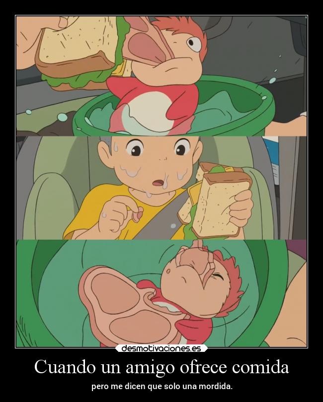 Cuando un amigo ofrece comida -