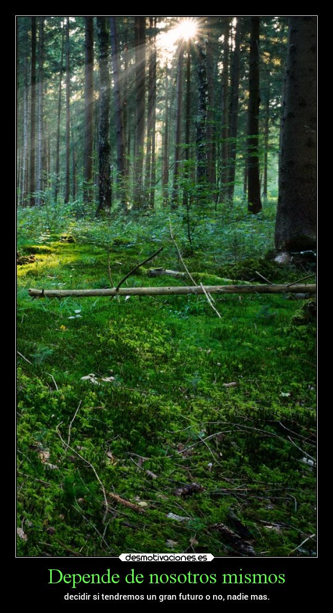 Depende de nosotros mismos -