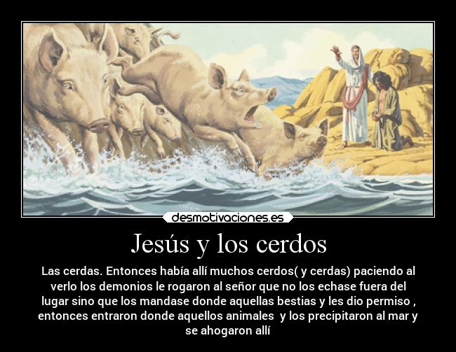Jesús y los cerdos -