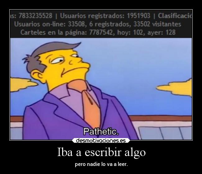 Iba a escribir algo - 