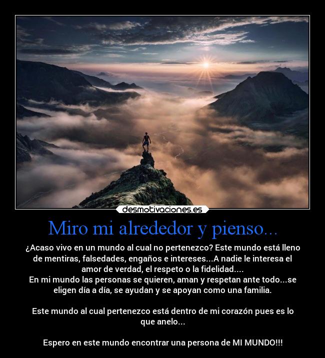 Miro mi alrededor y pienso... -