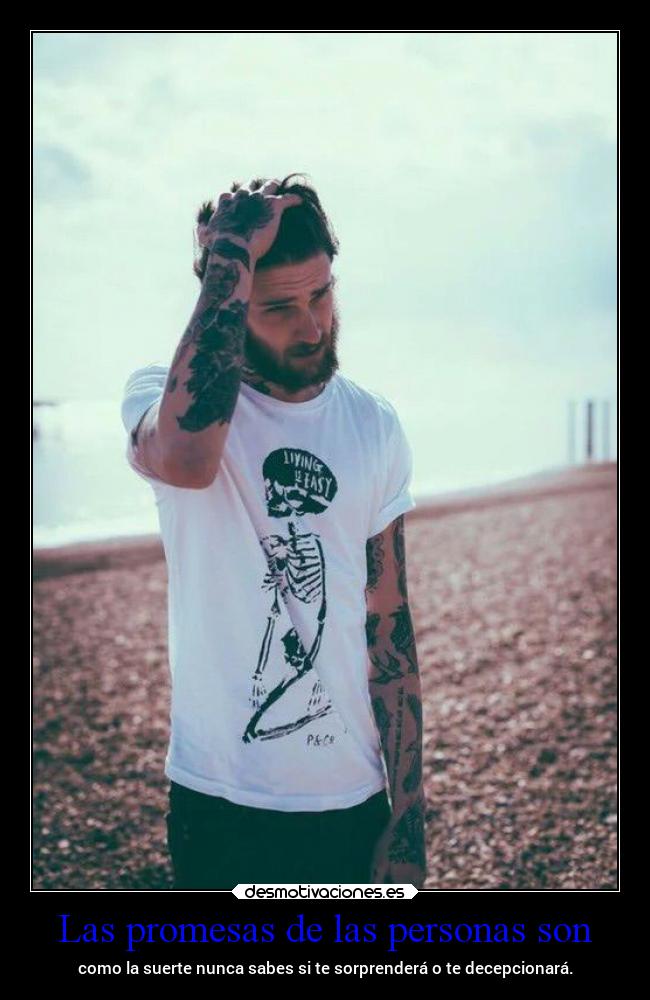 Las promesas de las personas son -